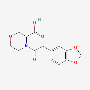 4-[2-(1,3-Benzodioxol-5-yl)acetyl]morpholine-3-carboxylic acid