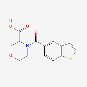 4-(1-Benzothiophene-5-carbonyl)morpholine-3-carboxylic acid