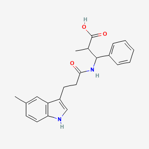 2-methyl-3-[3-(5-methyl-1H-indol-3-yl)propanoylamino]-3-phenylpropanoic acid