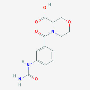 4-[3-(Carbamoylamino)benzoyl]morpholine-3-carboxylic acid