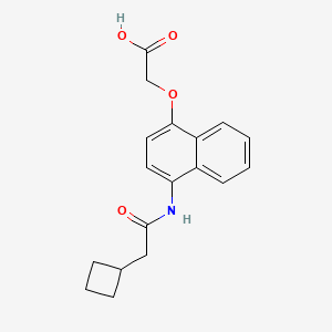 2-[4-[(2-Cyclobutylacetyl)amino]naphthalen-1-yl]oxyacetic acid