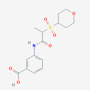 3-[2-(Oxan-4-ylsulfonyl)propanoylamino]benzoic acid