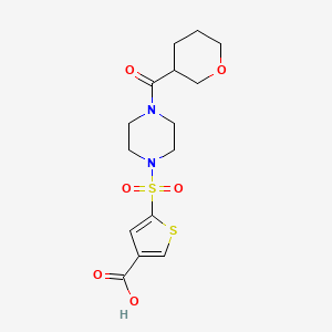 5-[4-(Oxane-3-carbonyl)piperazin-1-yl]sulfonylthiophene-3-carboxylic acid