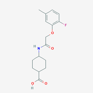 4-[[2-(2-Fluoro-5-methylphenoxy)acetyl]amino]cyclohexane-1-carboxylic acid