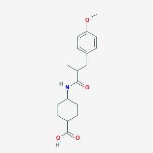 4-[[3-(4-Methoxyphenyl)-2-methylpropanoyl]amino]cyclohexane-1-carboxylic acid