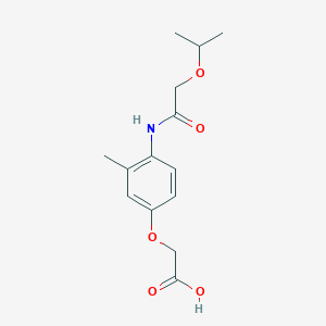 2-[3-Methyl-4-[(2-propan-2-yloxyacetyl)amino]phenoxy]acetic acid