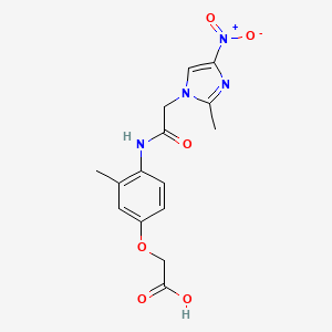 2-[3-Methyl-4-[[2-(2-methyl-4-nitroimidazol-1-yl)acetyl]amino]phenoxy]acetic acid