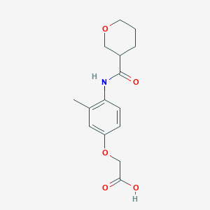 2-[3-Methyl-4-(oxane-3-carbonylamino)phenoxy]acetic acid