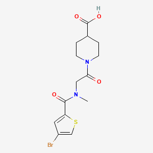 1-[2-[(4-Bromothiophene-2-carbonyl)-methylamino]acetyl]piperidine-4-carboxylic acid