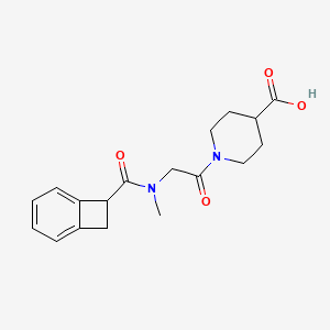 1-[2-[Bicyclo[4.2.0]octa-1,3,5-triene-7-carbonyl(methyl)amino]acetyl]piperidine-4-carboxylic acid