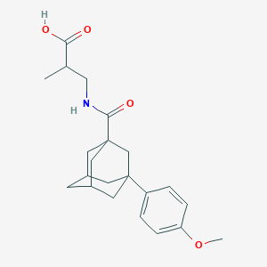 3-[[3-(4-Methoxyphenyl)adamantane-1-carbonyl]amino]-2-methylpropanoic acid