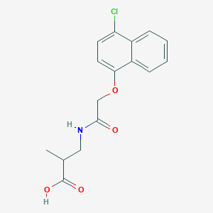 3-[[2-(4-Chloronaphthalen-1-yl)oxyacetyl]amino]-2-methylpropanoic acid