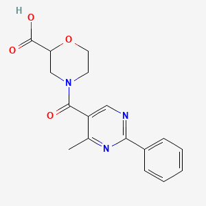 4-(4-Methyl-2-phenylpyrimidine-5-carbonyl)morpholine-2-carboxylic acid