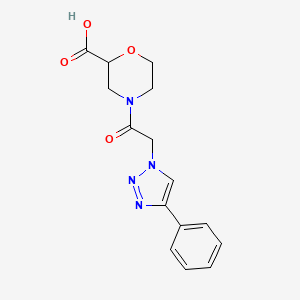 4-[2-(4-Phenyltriazol-1-yl)acetyl]morpholine-2-carboxylic acid