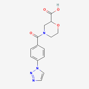 4-[4-(Triazol-1-yl)benzoyl]morpholine-2-carboxylic acid