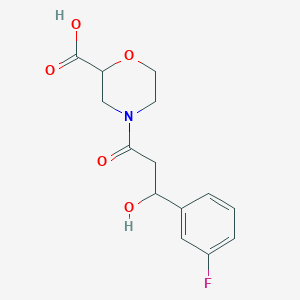 4-[3-(3-Fluorophenyl)-3-hydroxypropanoyl]morpholine-2-carboxylic acid