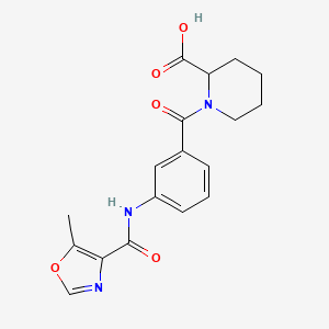 1-[3-[(5-Methyl-1,3-oxazole-4-carbonyl)amino]benzoyl]piperidine-2-carboxylic acid