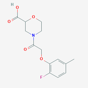 4-[2-(2-Fluoro-5-methylphenoxy)acetyl]morpholine-2-carboxylic acid