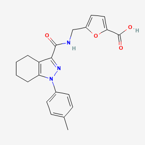 5-[[[1-(4-Methylphenyl)-4,5,6,7-tetrahydroindazole-3-carbonyl]amino]methyl]furan-2-carboxylic acid