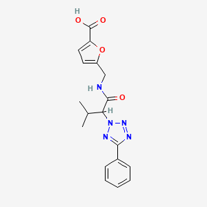 5-[[[3-Methyl-2-(5-phenyltetrazol-2-yl)butanoyl]amino]methyl]furan-2-carboxylic acid