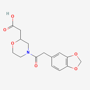 2-[4-[2-(1,3-Benzodioxol-5-yl)acetyl]morpholin-2-yl]acetic acid