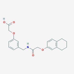 2-[3-[[[2-(5,6,7,8-Tetrahydronaphthalen-2-yloxy)acetyl]amino]methyl]phenoxy]acetic acid