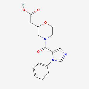 2-[4-(3-Phenylimidazole-4-carbonyl)morpholin-2-yl]acetic acid