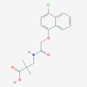 3-[[2-(4-Chloronaphthalen-1-yl)oxyacetyl]amino]-2,2-dimethylpropanoic acid