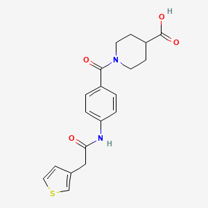 1-[4-[(2-Thiophen-3-ylacetyl)amino]benzoyl]piperidine-4-carboxylic acid