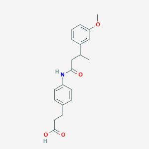 3-[4-[3-(3-Methoxyphenyl)butanoylamino]phenyl]propanoic acid