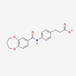 3-[4-(3,4-dihydro-2H-1,5-benzodioxepine-7-carbonylamino)phenyl]propanoic acid