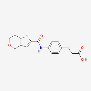 3-[4-(6,7-dihydro-4H-thieno[3,2-c]pyran-2-carbonylamino)phenyl]propanoic acid