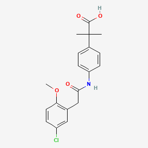 2-[4-[[2-(5-Chloro-2-methoxyphenyl)acetyl]amino]phenyl]-2-methylpropanoic acid