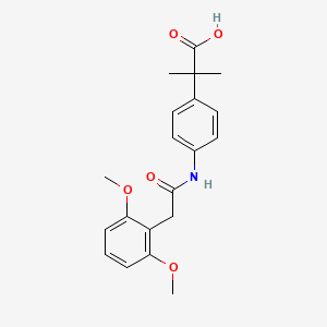 2-[4-[[2-(2,6-Dimethoxyphenyl)acetyl]amino]phenyl]-2-methylpropanoic acid