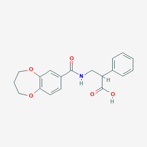 3-(3,4-dihydro-2H-1,5-benzodioxepine-7-carbonylamino)-2-phenylpropanoic acid