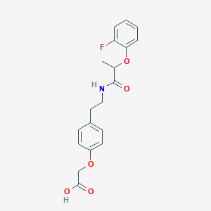 2-[4-[2-[2-(2-Fluorophenoxy)propanoylamino]ethyl]phenoxy]acetic acid