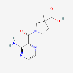 1-(3-Aminopyrazine-2-carbonyl)-3-methylpyrrolidine-3-carboxylic acid