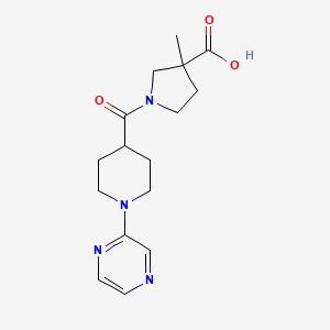 3-Methyl-1-(1-pyrazin-2-ylpiperidine-4-carbonyl)pyrrolidine-3-carboxylic acid