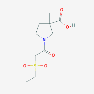 1-(2-Ethylsulfonylacetyl)-3-methylpyrrolidine-3-carboxylic acid