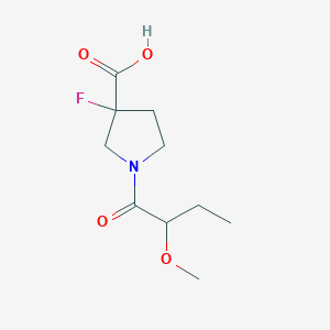 3-Fluoro-1-(2-methoxybutanoyl)pyrrolidine-3-carboxylic acid