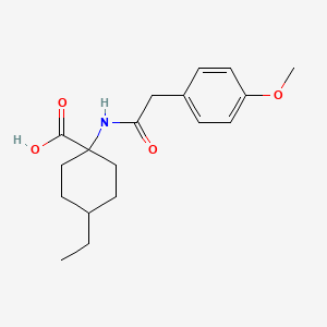 4-Ethyl-1-[[2-(4-methoxyphenyl)acetyl]amino]cyclohexane-1-carboxylic acid