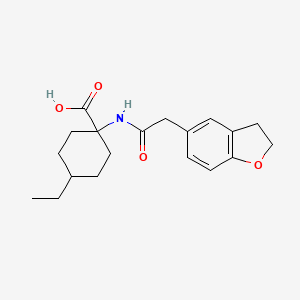 1-[[2-(2,3-Dihydro-1-benzofuran-5-yl)acetyl]amino]-4-ethylcyclohexane-1-carboxylic acid