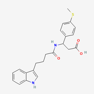 3-[4-(1H-indol-3-yl)butanoylamino]-3-(4-methylsulfanylphenyl)propanoic acid