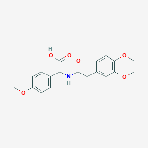 2-[[2-(2,3-Dihydro-1,4-benzodioxin-6-yl)acetyl]amino]-2-(4-methoxyphenyl)acetic acid