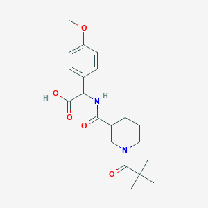 2-[[1-(2,2-Dimethylpropanoyl)piperidine-3-carbonyl]amino]-2-(4-methoxyphenyl)acetic acid