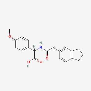 2-[[2-(2,3-dihydro-1H-inden-5-yl)acetyl]amino]-2-(4-methoxyphenyl)acetic acid