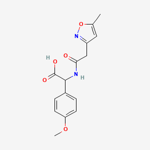 2-(4-Methoxyphenyl)-2-[[2-(5-methyl-1,2-oxazol-3-yl)acetyl]amino]acetic acid