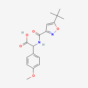 2-[(5-Tert-butyl-1,2-oxazole-3-carbonyl)amino]-2-(4-methoxyphenyl)acetic acid