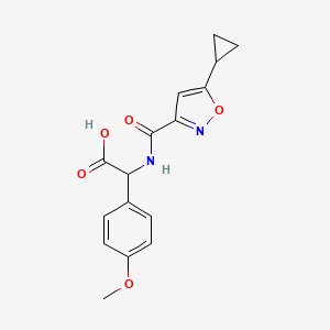 2-[(5-Cyclopropyl-1,2-oxazole-3-carbonyl)amino]-2-(4-methoxyphenyl)acetic acid