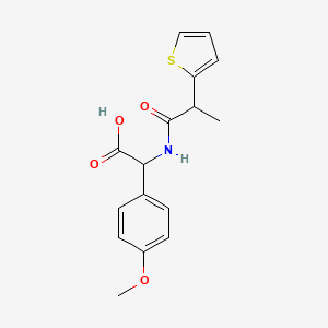 2-(4-Methoxyphenyl)-2-(2-thiophen-2-ylpropanoylamino)acetic acid